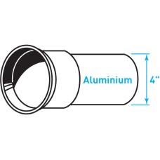 Truck Exhaust 20º Expanded Lipped Flange, Aluminized Steel - 4" Diameter